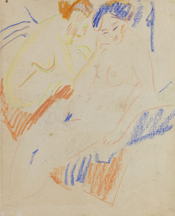 Ernst Ludwig Kirchner - Zwei Modelle im Atelier