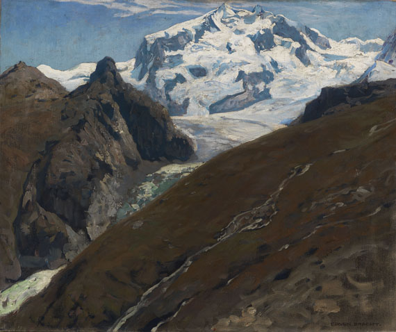 Eugen Felix Prosper Bracht - Blick auf den Monte Rosa, Westseite
