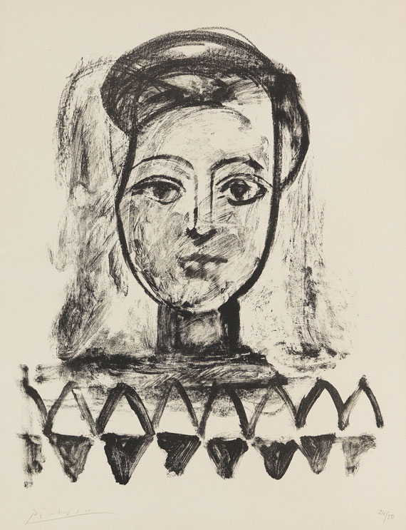 Pablo Picasso - Jeune femme au corsage à triangles