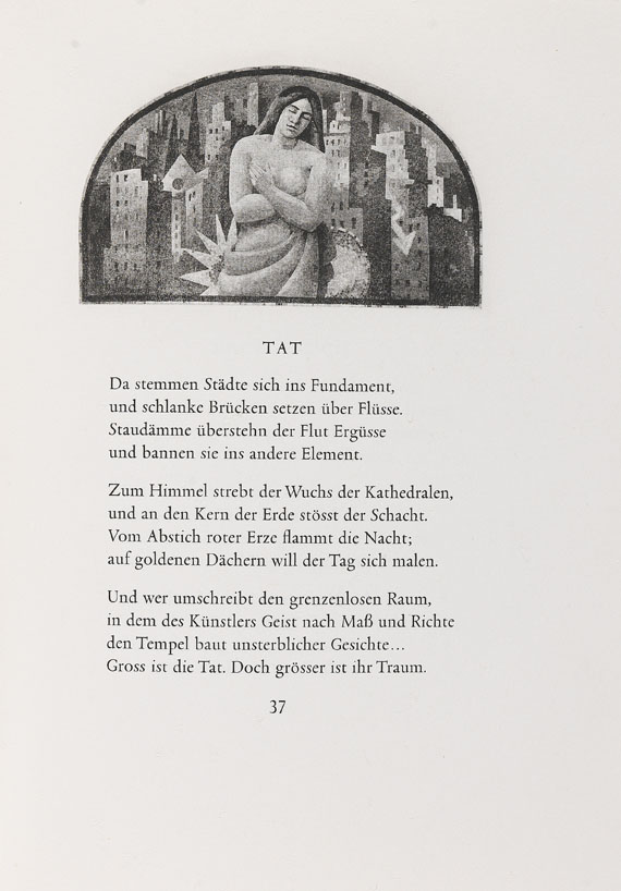 Frans Masereel - Hagelstange, Die Elemente. 1950