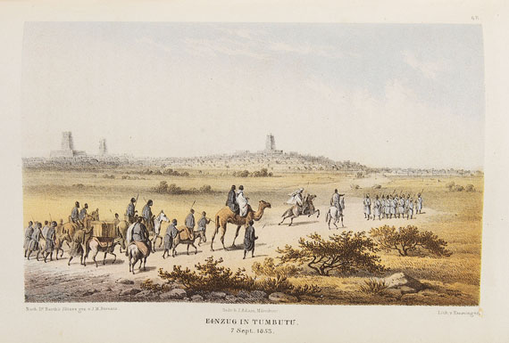 Heinrich Barth - Reisen und Entdeckungen in Nord- und Central-Afrika. 1857-58. 5 Bde.