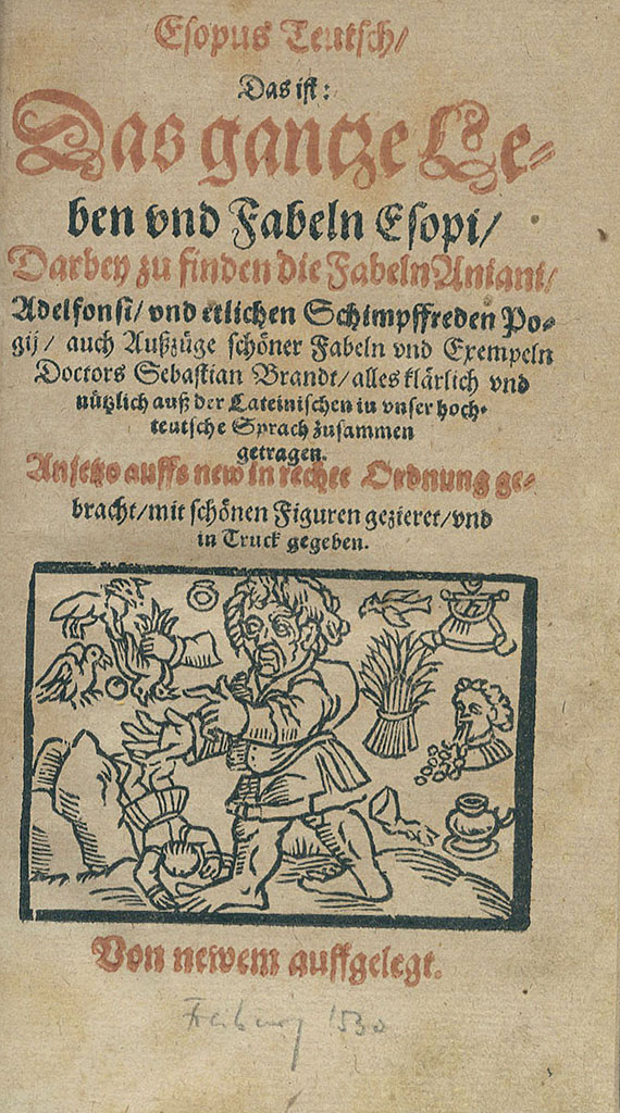 Aesop - Fabeln. Um 1600.