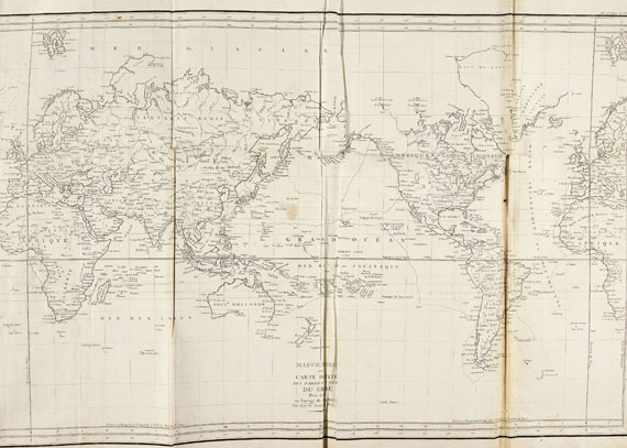 Jean Francois La Pérouse - Voyage de la Pérouse Autour du Monde. Text u. Atlas, zus. 5 Bde. 1797-98.