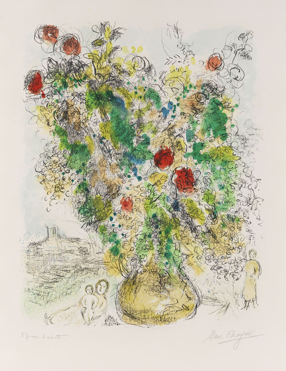 Marc Chagall - Rosen und Mimosen - Signature