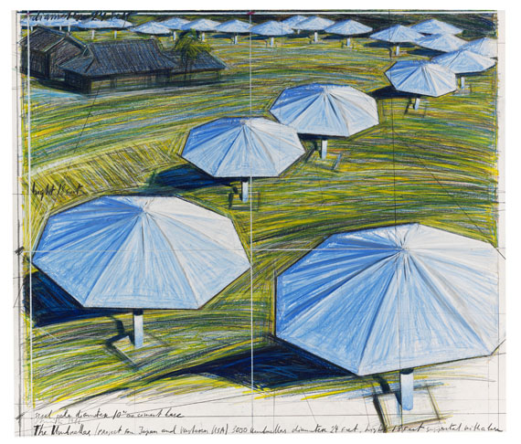 Christo - The Umbrellas. Project for Japan and Western USA