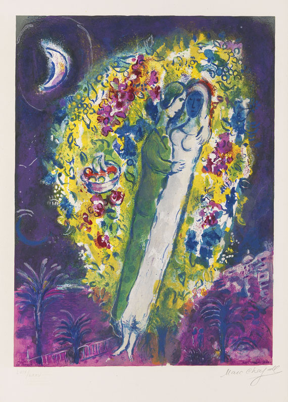 Marc Chagall - Couple dans les mimosas