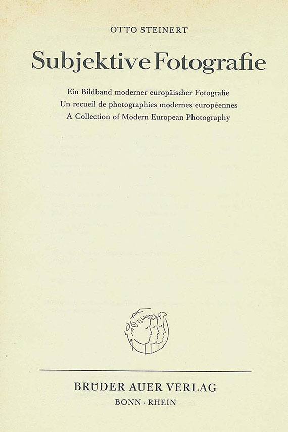 Otto Steinert - Subjektive Fotografie. 1952-1955. 2 Bde.