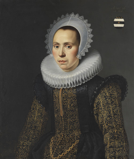 Cornelis van der Voort - Porträt einer Edeldame