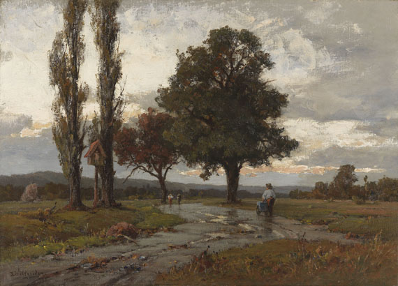 Josef Willroider - Landschaft mit abziehendem Gewitter