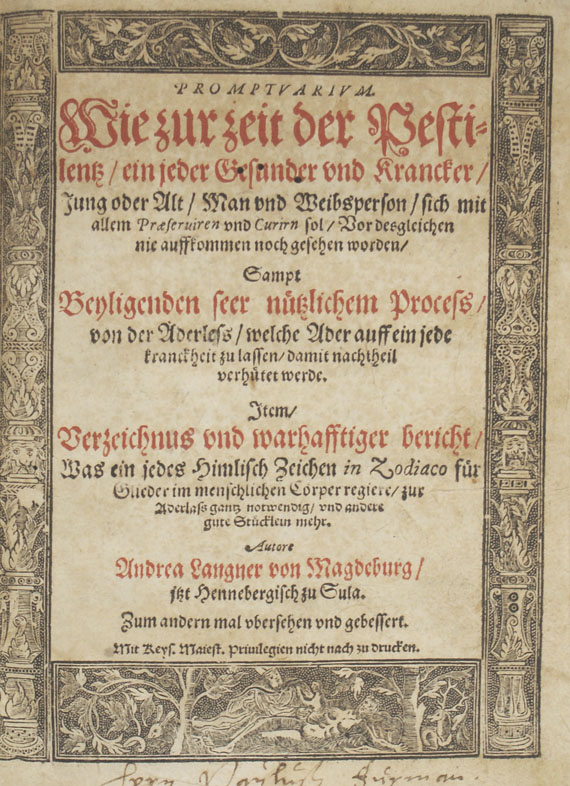 Andreas Langner - Promptuarium. 1576.