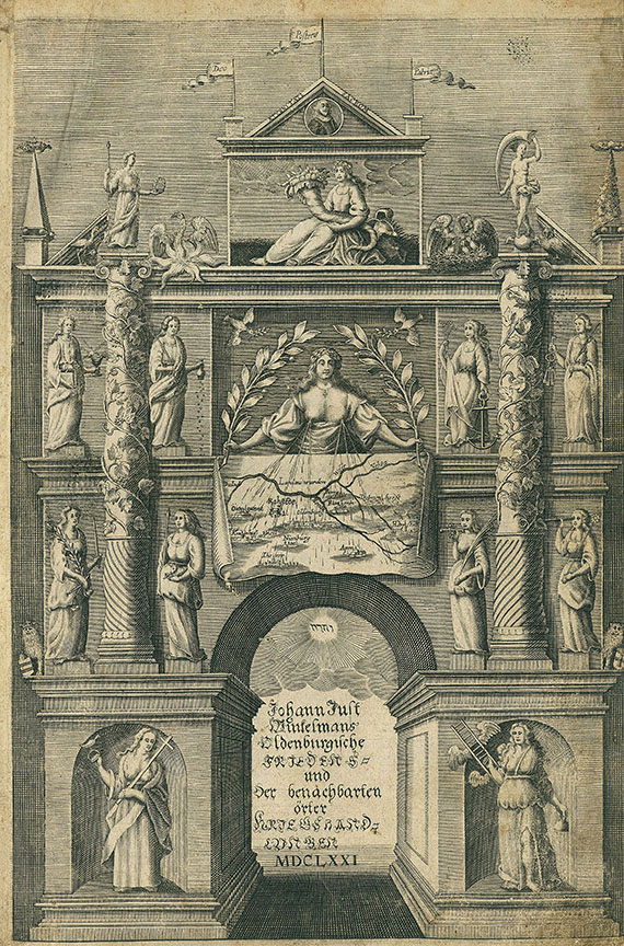 Johann Just. Winkelmann - Oldenburgische Friedens-und Kriegs-Handlungen. 1671. - Dabei: Faks.