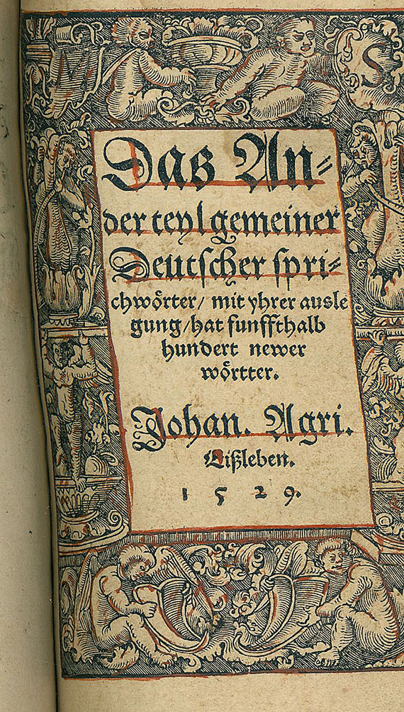 Johann Agricola - Dreyhundert Gemeyner Sprichwörter. 1529.