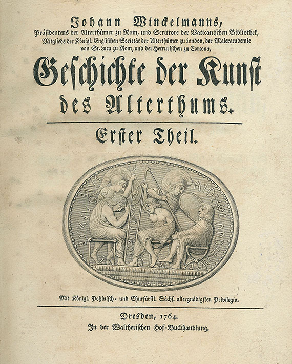 Johann Joachim Winckelmann - Geschichte der Kunst. 1764-67