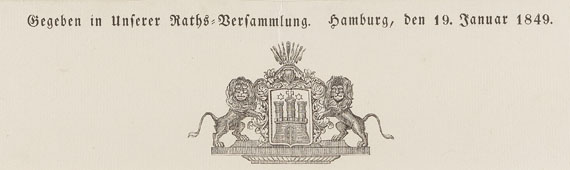   - Grundrechte des deutschen Volkes. Flugblatt. 1849.. - 