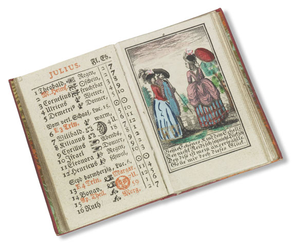Rohlfs, M. - Hamburgischer Schreib-Kalender. 1783.