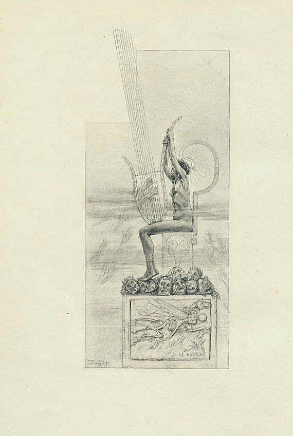 Félicien Joseph Victor Rops - Mallarmé, S., Les poésies. 1899.