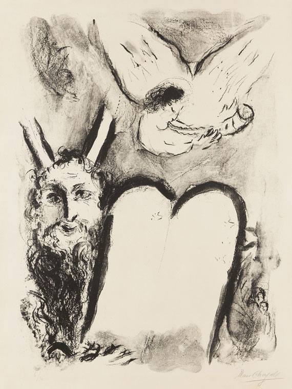 Marc Chagall - Moses und die Gesetzestafeln