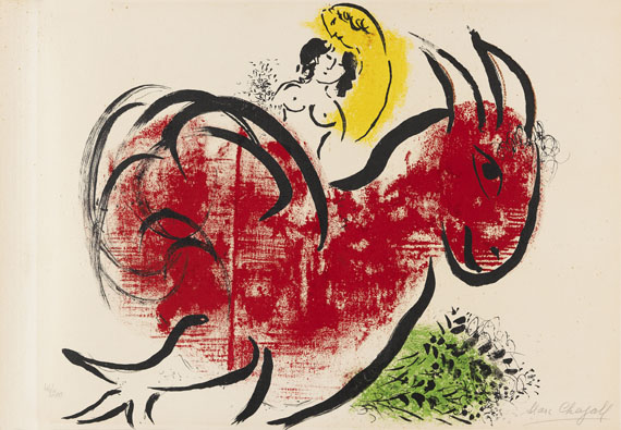 Marc Chagall - Der rote Hahn