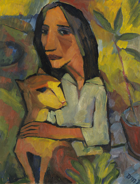 Dorothea Maetzel-Johannsen - Junge Frau mit Katze