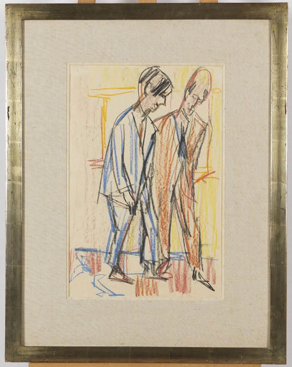 Ernst Ludwig Kirchner - Zwei Männer (Selbstbildnis (?) mit Dr. Bauer) - Frame image