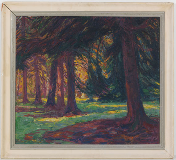 Georg Burmester - Herbstsonne im Walde - Frame image