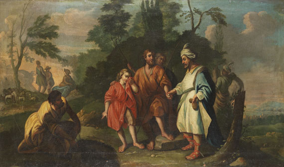  Flandern - 2 Gemälde: Joseph und seine Brüder. Vertreibung der Hagar - 