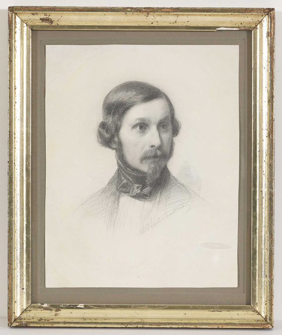 Hermann Winterhalter - Porträt eines jungen Herren - Frame image