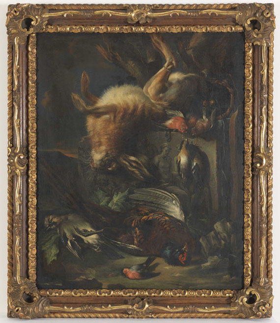 Franz Werner von Tamm - Zugeschrieben - Jagdstillleben mit Hase und Vögeln - Frame image