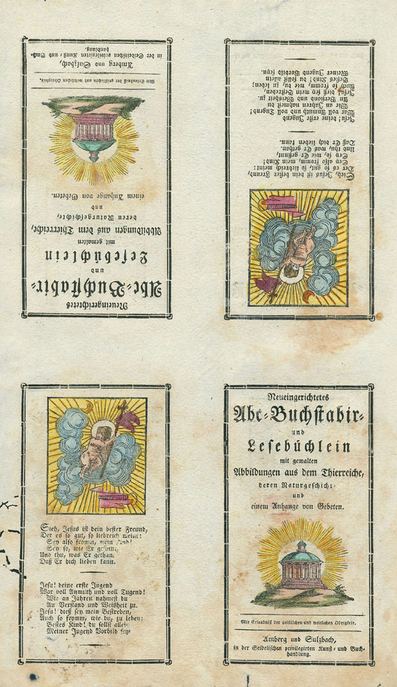 ABC-Buchstabir- und Lesebüchlein - ABC-Buchstabirbüchlein. um 1810