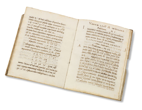 Manuskript - Canones tabularum Alfonsi. Um 1550