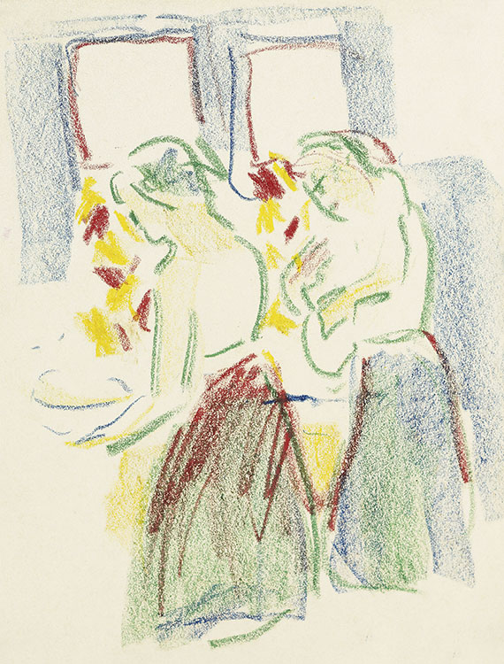 Ernst Ludwig Kirchner - Zwei Mädchen bei der Toilette