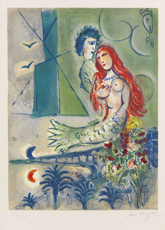Marc Chagall - Die Sirene und der Dichter
