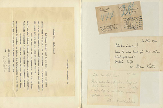Erich Kästner - 2 Werke mit Autographen. 1938-49 - 
