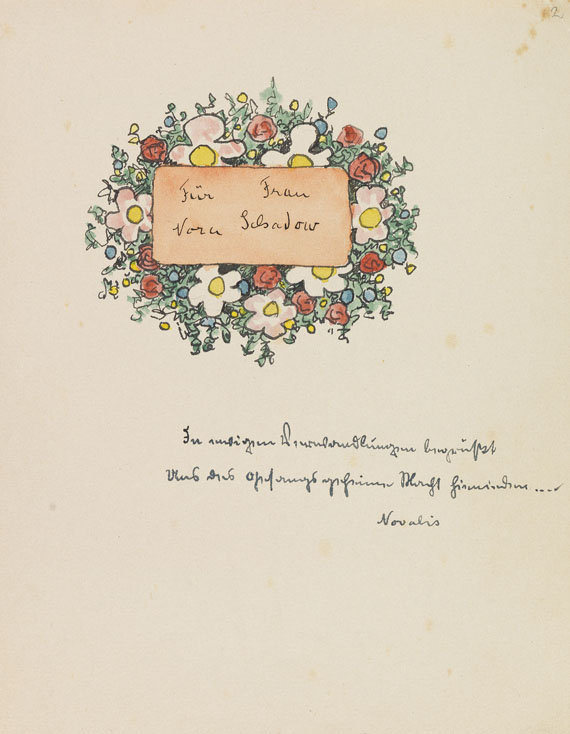 Hermann Hesse - Piktors Verwandlungen. Orig.-Manuskript mit Aquarellen. 1934. Dabei: Brief an Schadow.