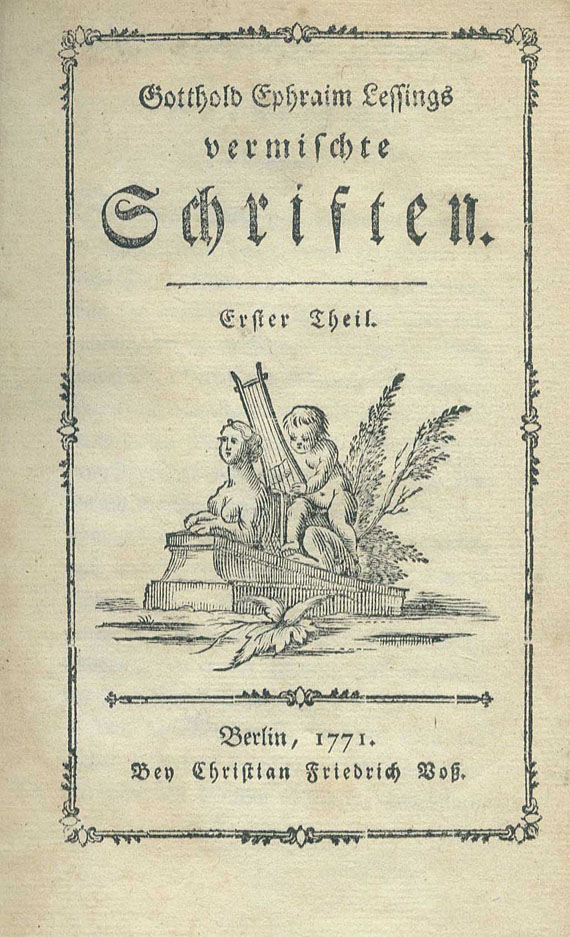 Gotthold Ephraim Lessing - Vermischte Schriften. 30 Bde. 1771- 1794