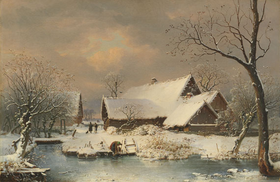 Wilhelm Heinrich Schneider - Verschneite Winterlandschaft