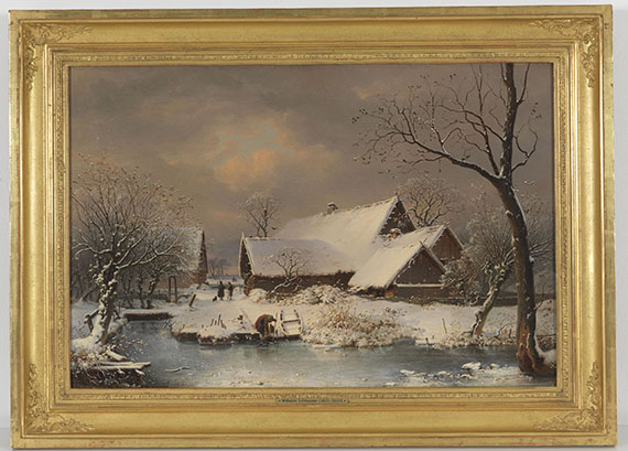 Wilhelm Heinrich Schneider - Verschneite Winterlandschaft - Frame image