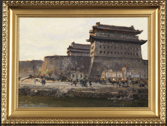 Erich Kips - Das Deshengmen-Stadttor in Peking - Frame image