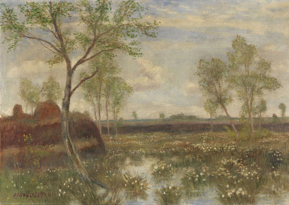 Otto Modersohn - Landschaft bei Fischerhude (Frühling im Moor)