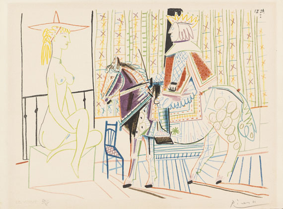 Pablo Picasso - Femme nue et roi à cheval