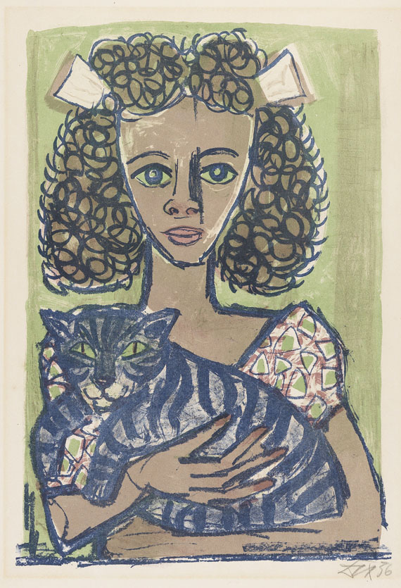Otto Dix - Mädchen mit Katze I