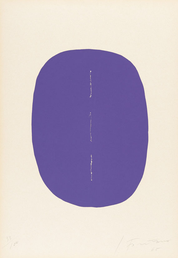Lucio Fontana - Concetto Spaziale (Ovale violet avec fente)