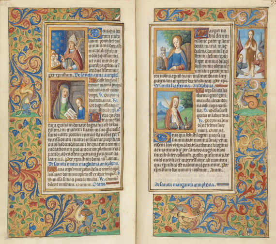  Manuskripte - Stundenbuch um 1500. Manuskript auf Pergament. - 