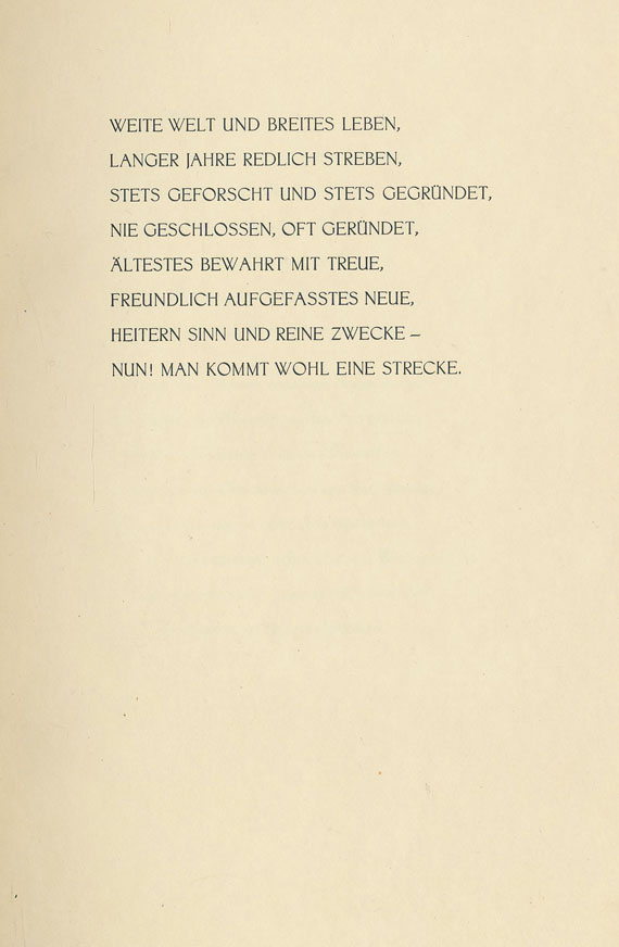 Ernst Ludwig-Presse - Goethe, J. W. von, Gott und die Welt.