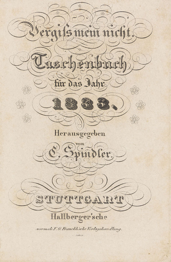 Moritz von Schwind - 14 Original-Zeichnungen für "Vergißmeinnicht" - 