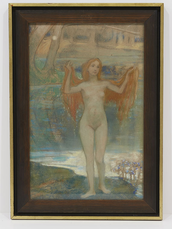 Ludwig von Hofmann - Mädchen am Seeufer - Frame image