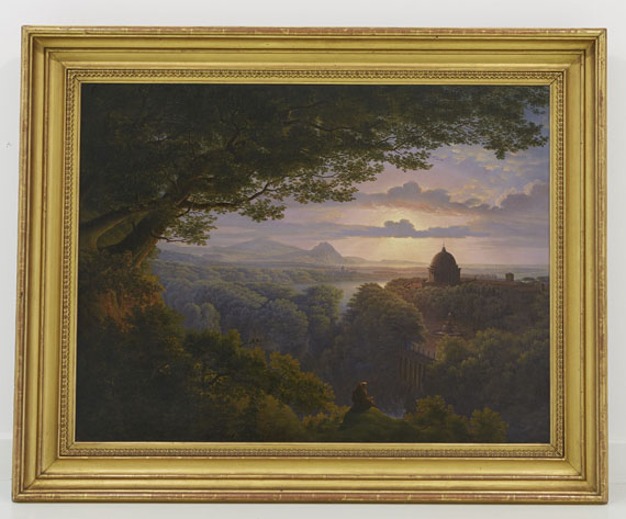 Karl Friedrich Schinkel - Kopie nach - Landschaft mit Pilger - Frame image