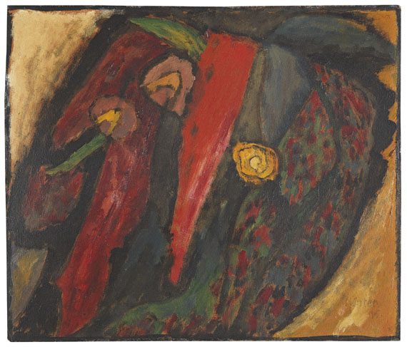 Gabriele Münter - Farbstudie 1915 mit Rot und Gelb