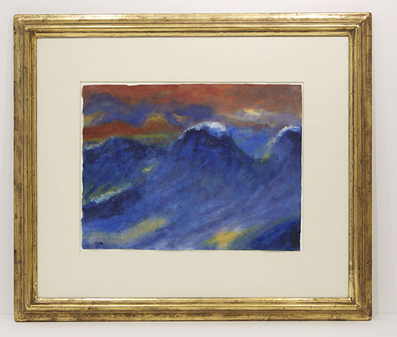 Emil Nolde - Das Meer (Bewegte blaue See mit mächtigen Wogen) - Frame image