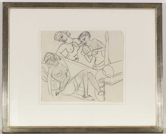 Ernst Ludwig Kirchner - Drei weibliche Figuren (nach Ajanta-Fresko) - Frame image